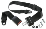 Lap seat belt black (each) Beetle 8.1964 and later Karmann Ghia 8.1964 and later Bus 8.1966 and later Type 3 6.1964 and later Thin
